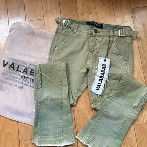Valabasas Green Distressed Jeans